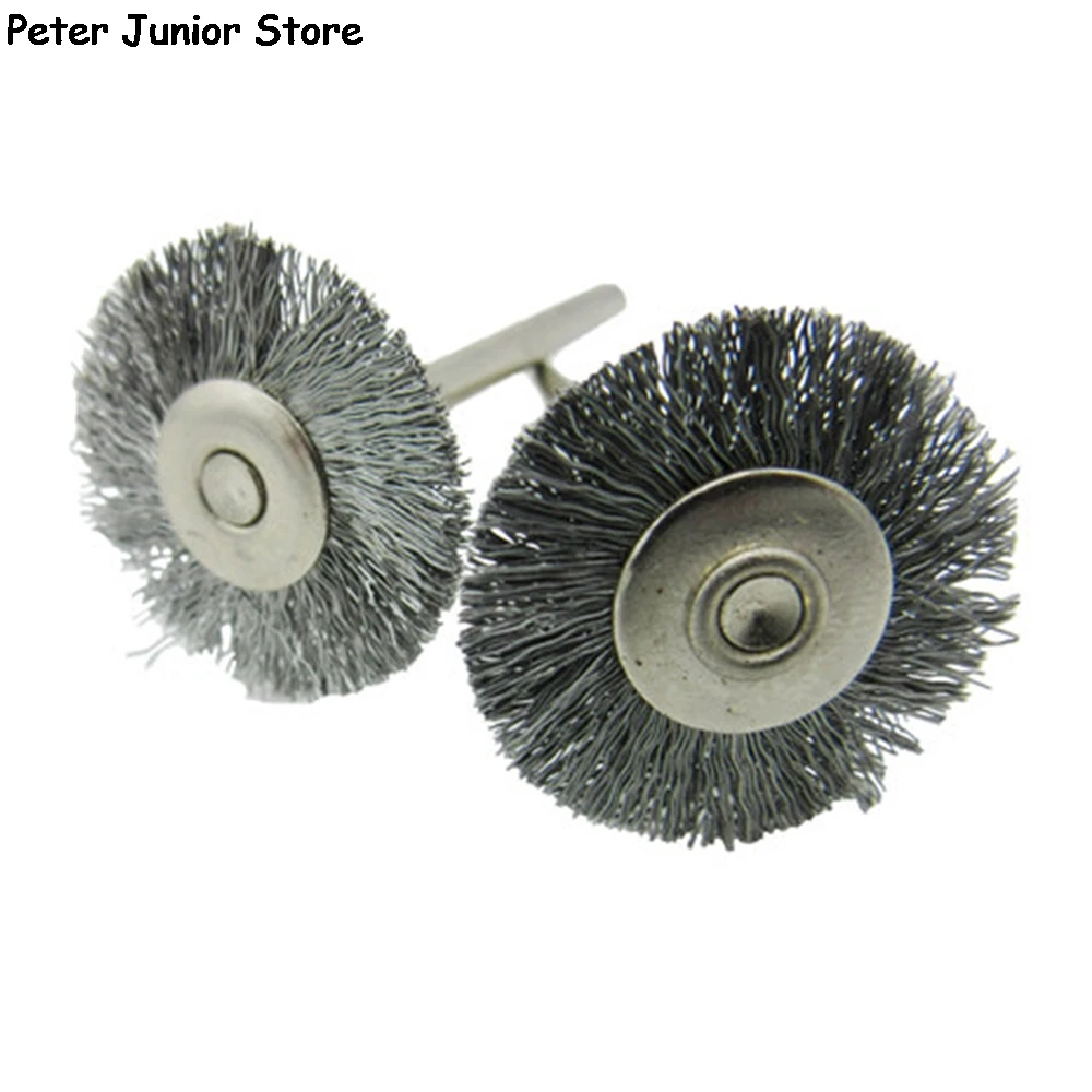 10Pcs 22mm Steel rotary brush Wire wheel Brushes for Grinder Rotary Tool mini drill Polishing GMN | Инструменты