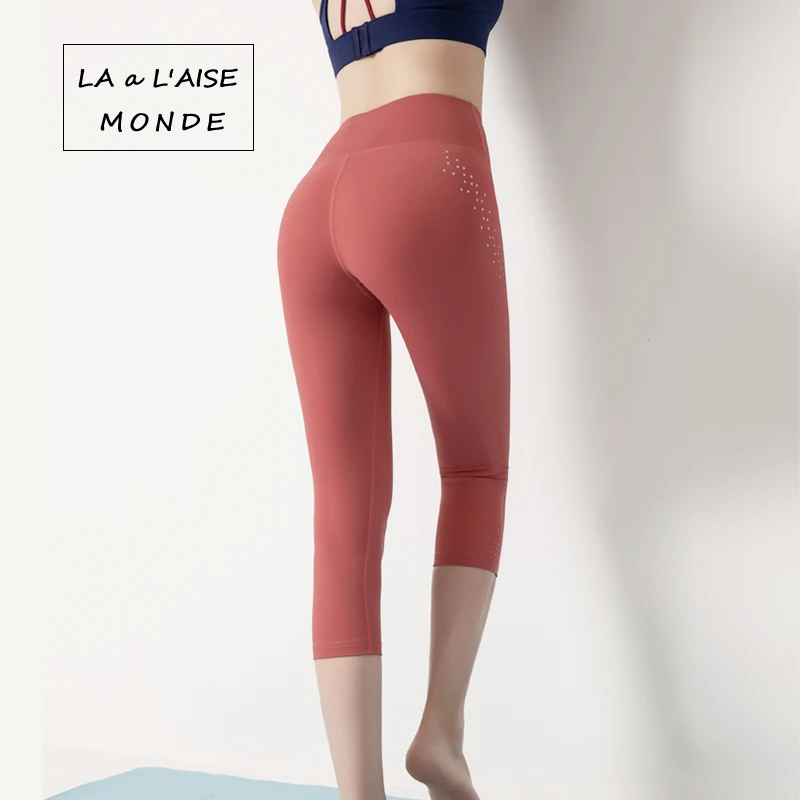 Новые легинсы для фитнеса подтягивающие леггинсы Женская Спортивная одежда