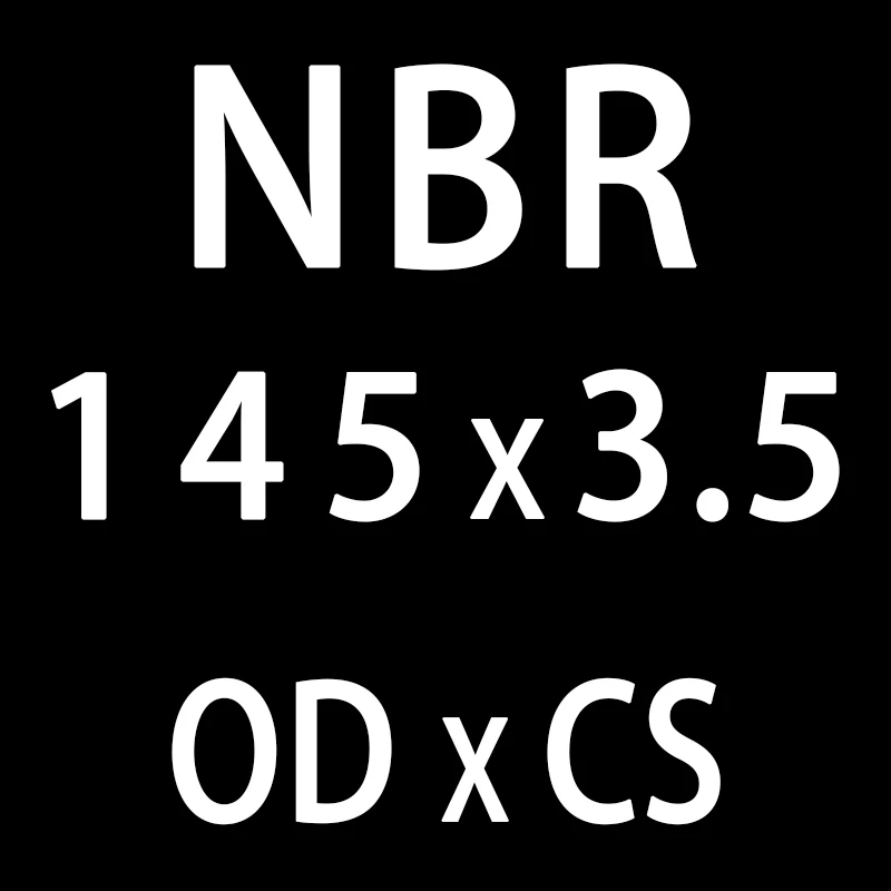 Резиновое кольцо черный NBR уплотнительное кольцо CS3.5mm OD110/135/140/145/150/200 мм уплотнения Нитриловый прокладка колцеобразное уплотнение прокладки, шайбы масло кольца - Цвет: OD145mm
