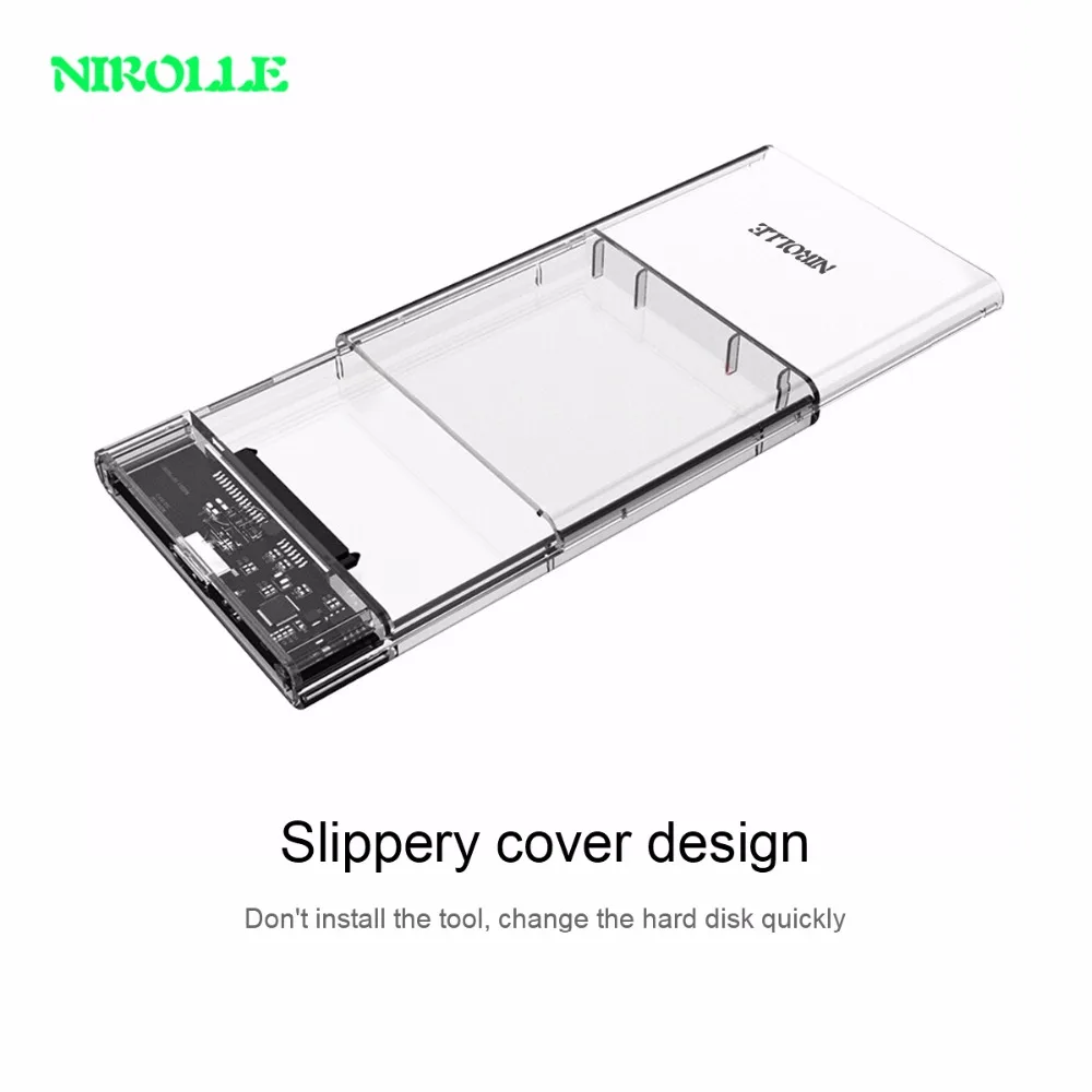 NIPOLLE HDD корпус 2 5 дюйма SATA к USB 3 0 SSD адаптер жесткий диск коробка для samsung Seagate 1 ТБ