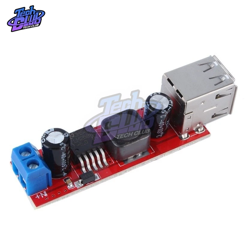 DC 6V-40V To 5V 3A Double USB Charge DC-DC LM2596 Step-downConverter Module For Vehicle Charger | Инструменты