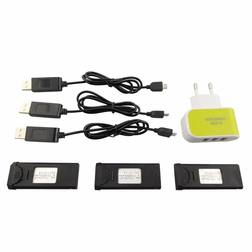 

XS809 3.7V 900mAh Li-po Battery 3 In 1 Charger Plug Charging Connector Cable For XS809HC XS809HW RC Quadcopter
