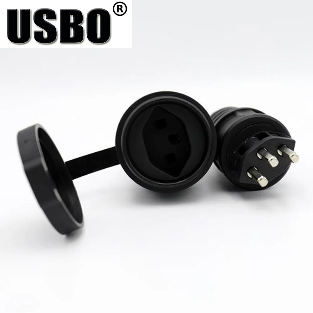 Black 10A/16A 250V EU Swiss universal electrical AC Colloidal Material industry household male female wiring power adaptor plug |