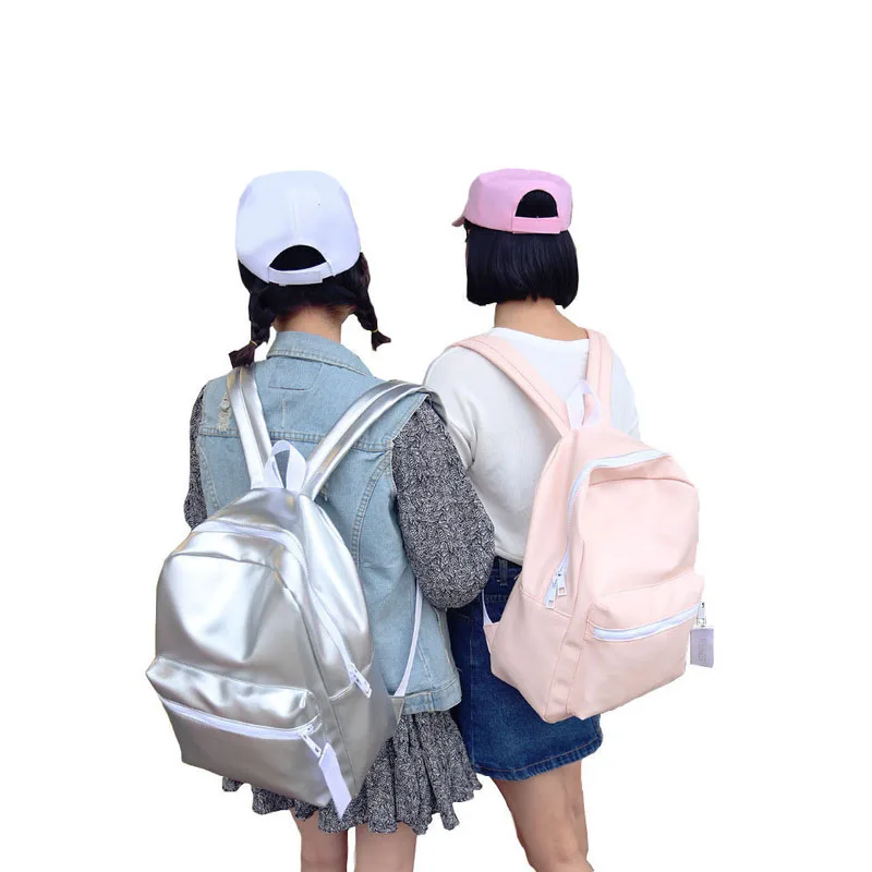 Рюкзак для девочек подростков блестящие школьные ранцы из искусственной кожи с