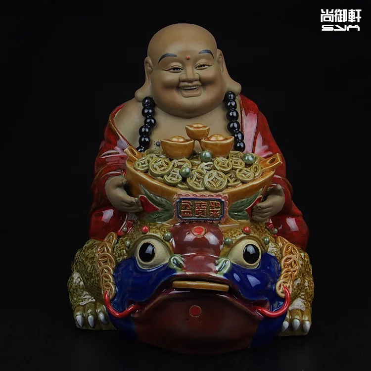 

В стиле кукол Shiwan boutique Maitreya Buddha Zen master sat toad керамические изделия домашняя отделка фэн-шуй lucky.