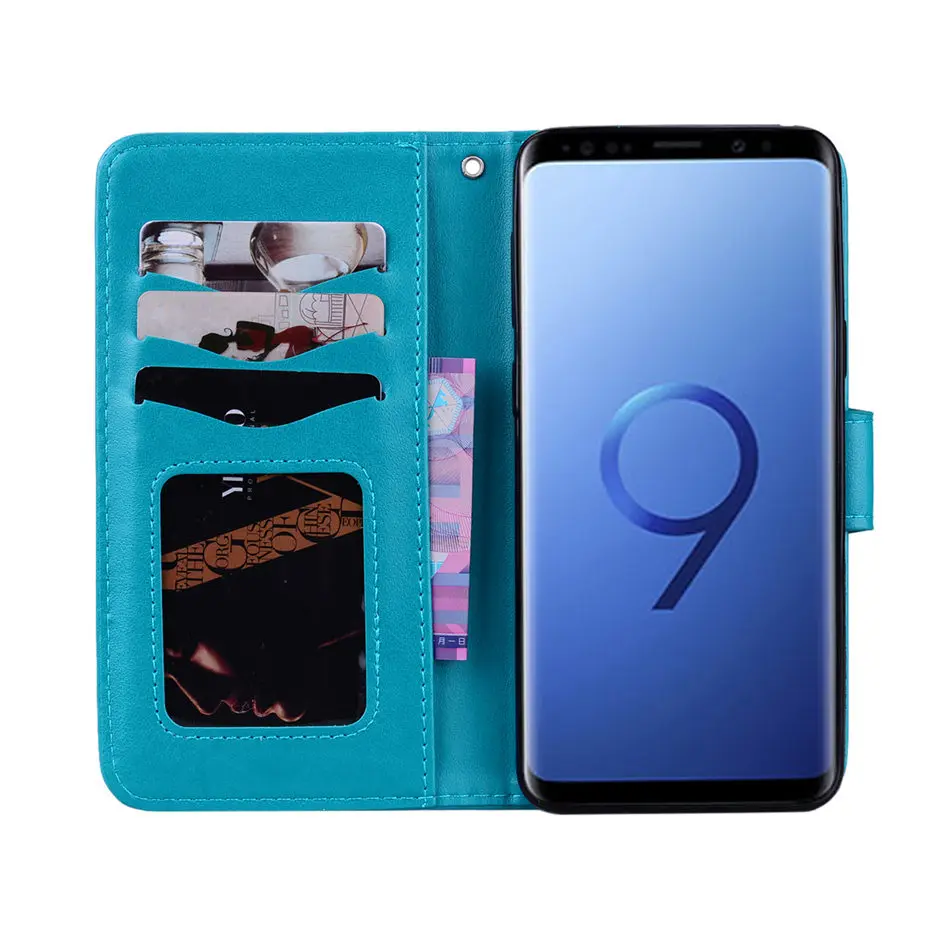Роскошный чехол для samsung Galaxy J3 J5 J7 A3 A5 S9 S8 плюс S7 S6 край S5 модные Единорог любовь звездного неба на застежке в стиле ретро чехол E23Z