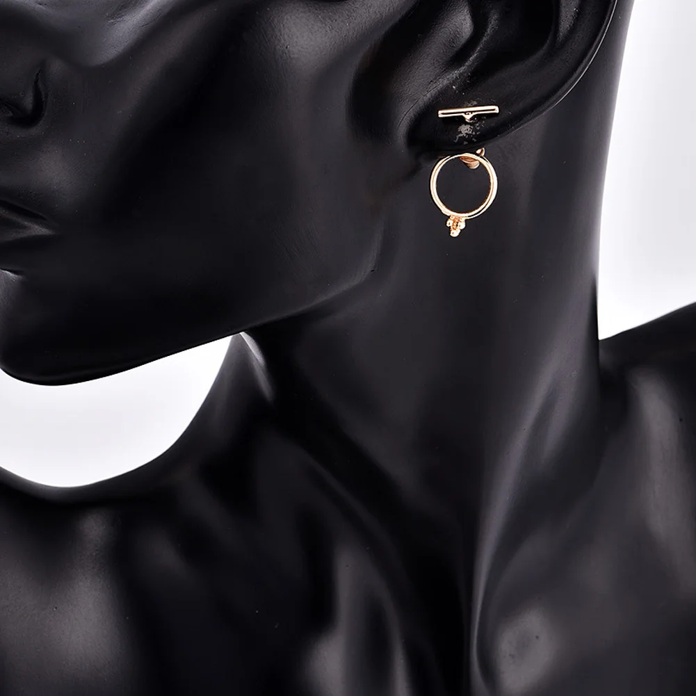 Серьги гвоздики классические шикарные круглые модные серебряные простые