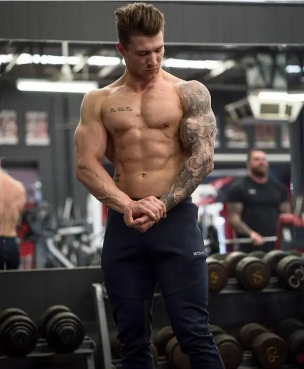 Мужские спортивные штаны для фитнеса бега модные тонкие брюки Harlan с балкой