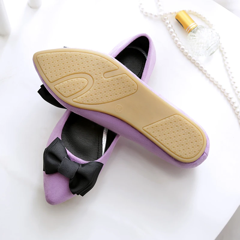 

TIMETANG Spring autumn new sweet Woman fashion shoes comfortable large size butterfly knot flat shoes women work shoes C121