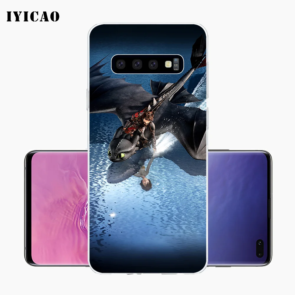 Мягкий силиконовый чехол для телефона IYICAO Train Your Dragon Samsung Galaxy S10e S10 S9 S8 Plus S7 Edge