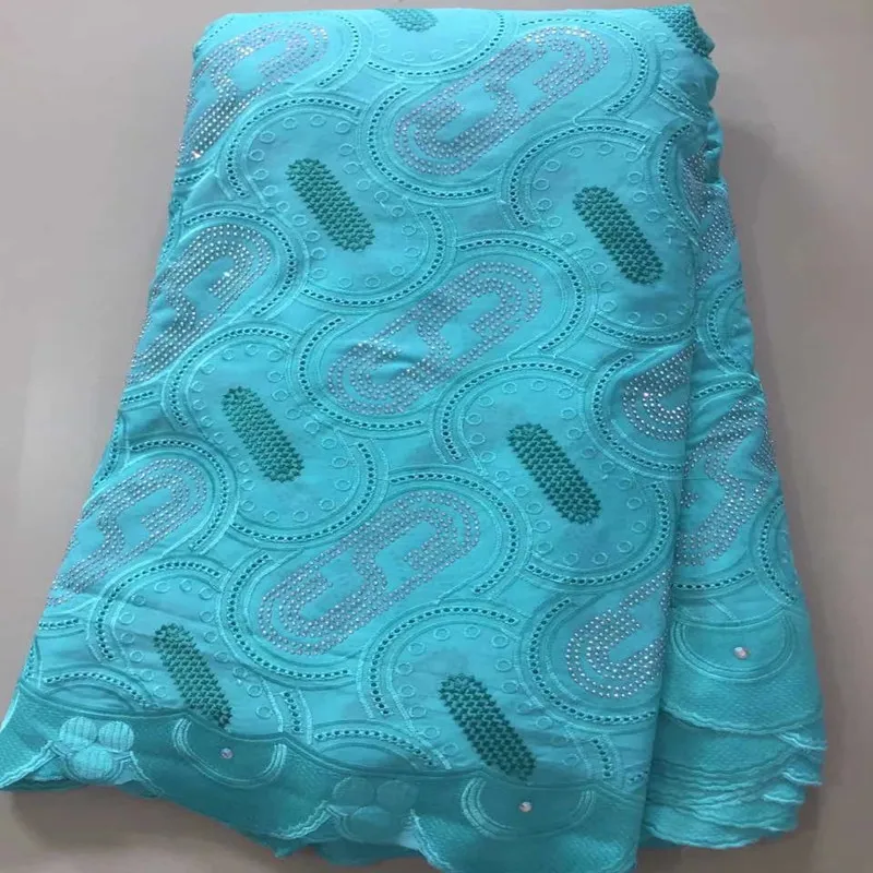 Wholesale price afrcian swiss cotton lace fabric with stones nigerian fashionable voile juan10190 | Дом и сад