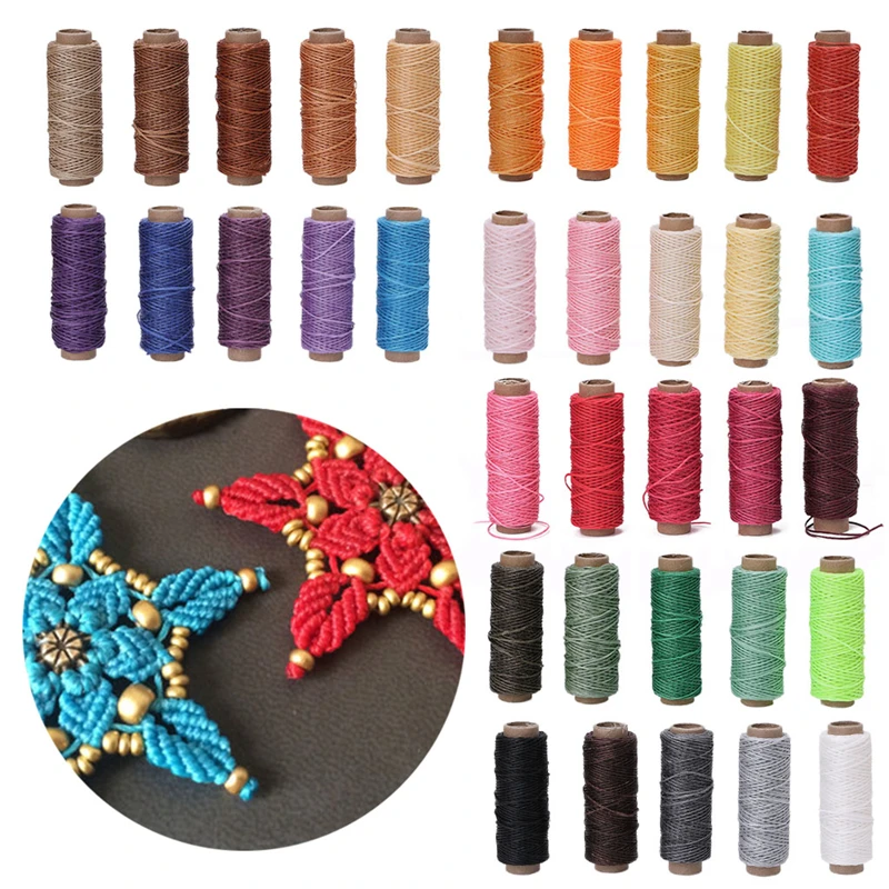 Швейная вощеная нить из кожи 0 8 мм 150D для зубила обуви багажа вязания спиц 5 шт.|sewing