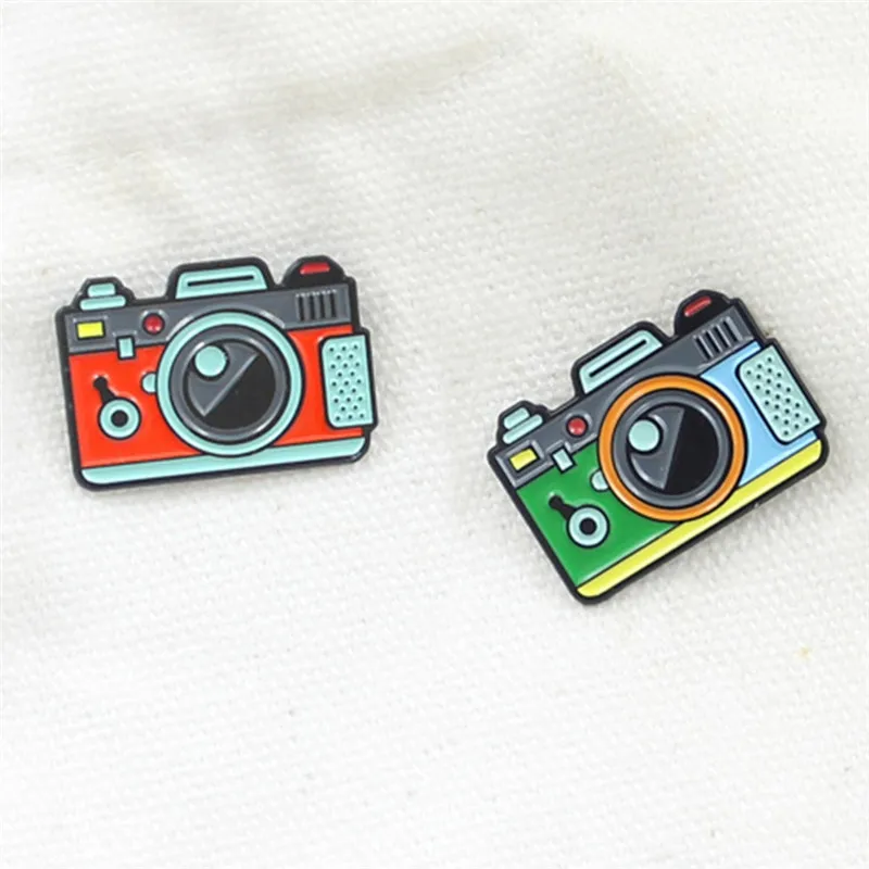 Cartoon Camera Brooches for kids 2 Color Rainbow Digital Cameras Enamel Pins Coat Cap Backpack Photography Badge Gifts | Украшения и