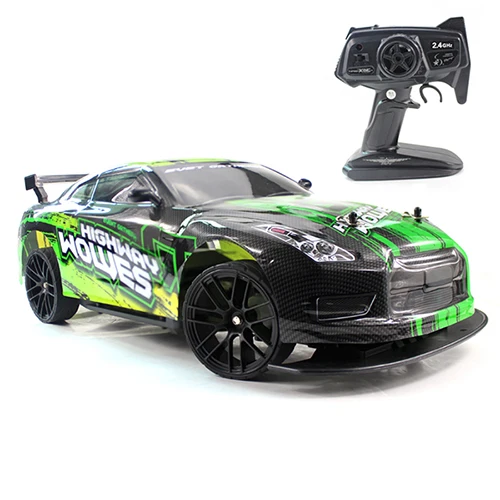 green Радиоуправляемая машинка 1:10 4WD 2,4G с дистанционным управлением, высокая скорость 22 км/ч, внедорожник, 4 канала, автомобиль, игрушки, электронная машина для мальчика, модель, детский подарок - Цвет: green