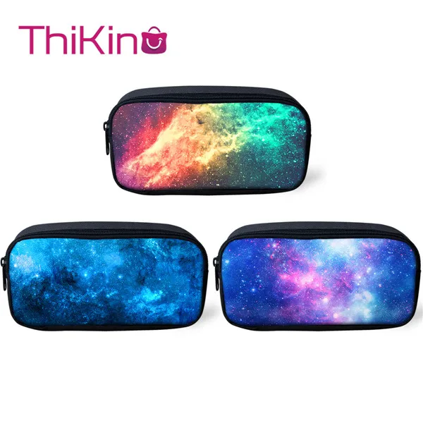 ALG0034 Thikin 3PS Galaxy школьные пеналы для подростков ручка сумка для джинсовый пенал девочек макияж хранения сумки ручка кошельки для детей - Цвет: ALG0034