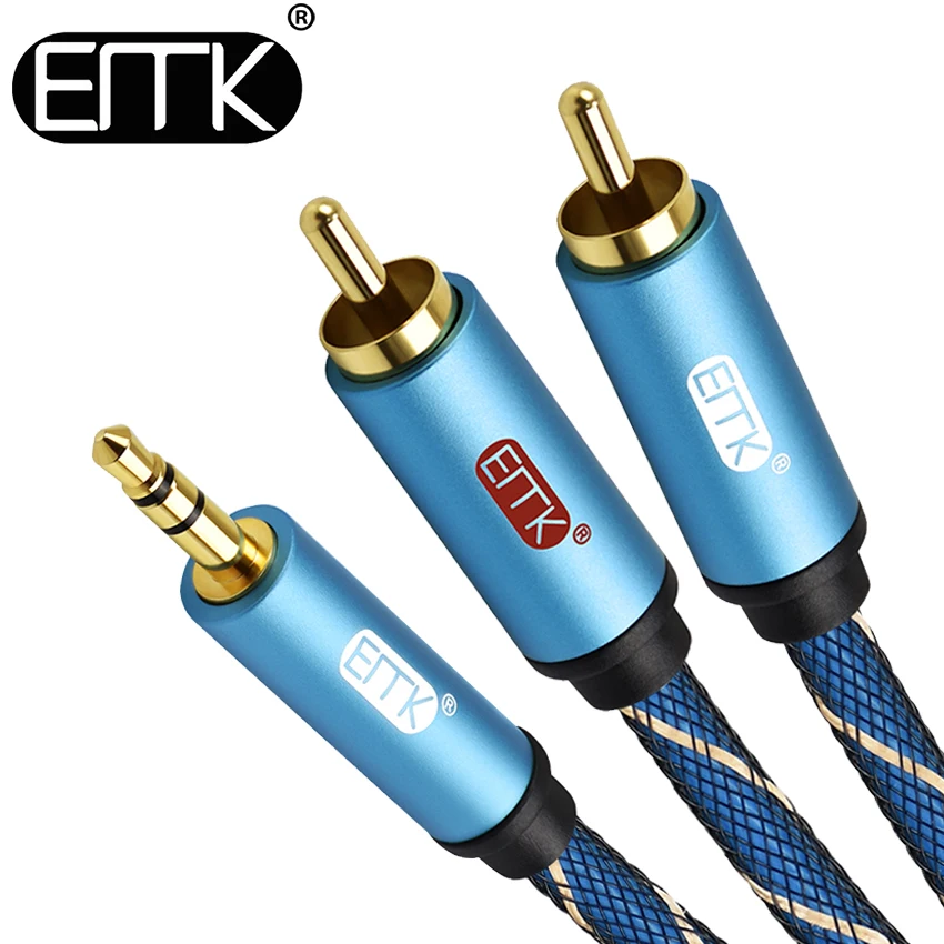 EMK разъем 3 5 мм к RCA Hi Fi сплиттер аудиокабель автомобильный ПК наушник звуковая