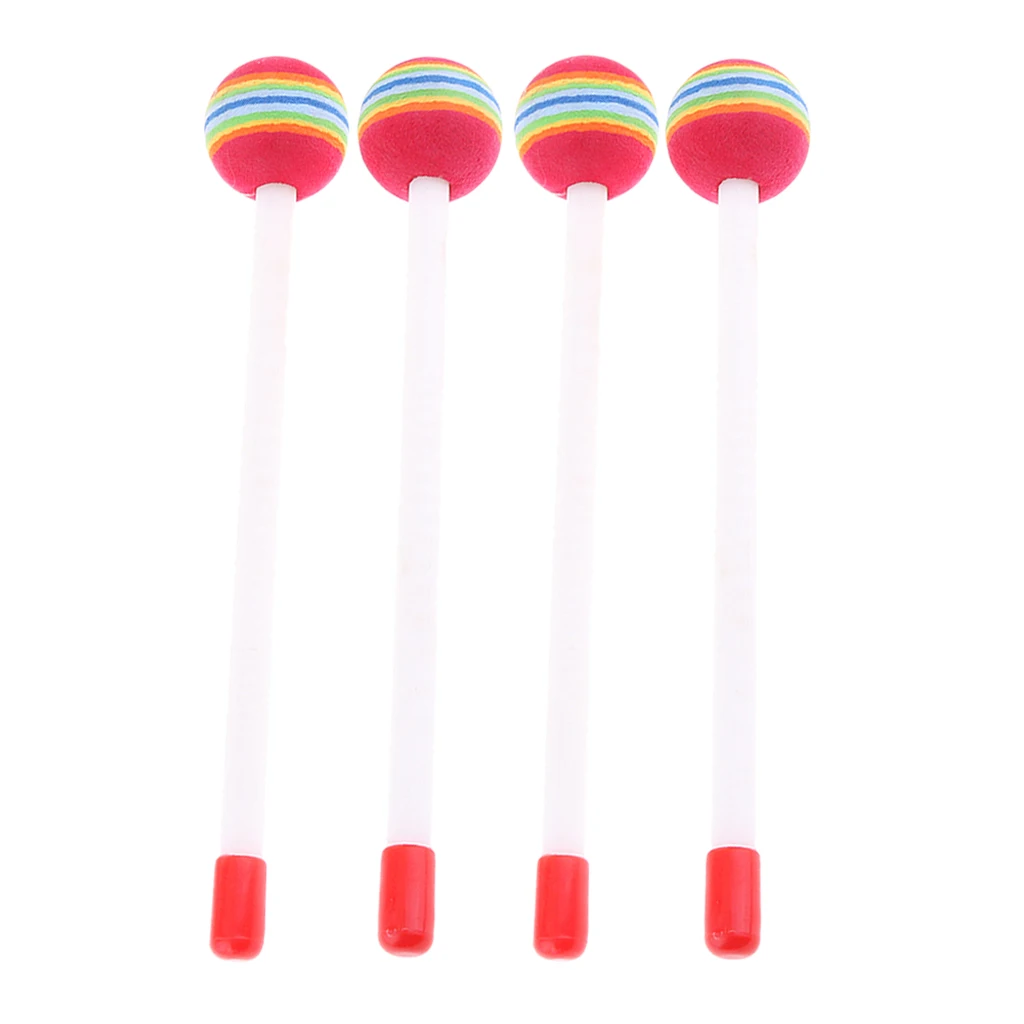 4 шт. круглый войлочный барабан молоток для леденцов ручной детей Детские Игрушки