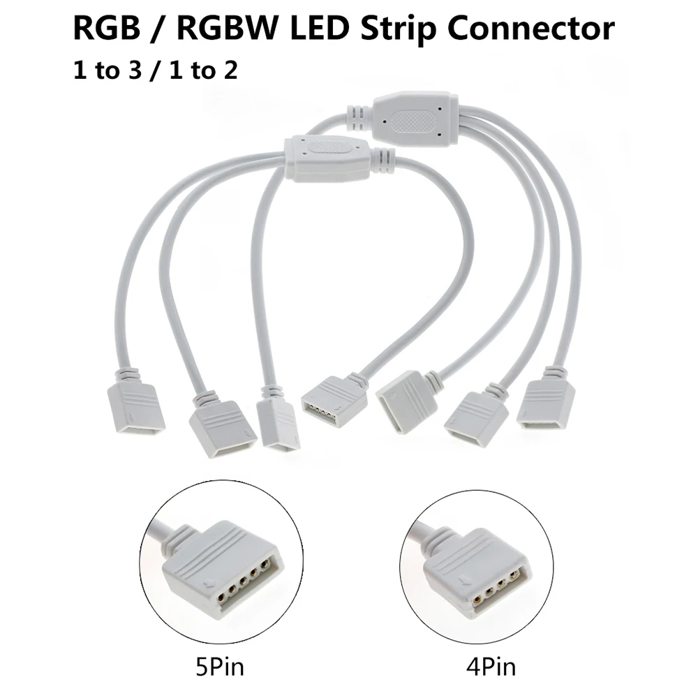 4pin 5pin концентратор от 1 до 3 / 2 RGB RGBW разъем светодиодной ленты.|control rs232|splitter greencontrol