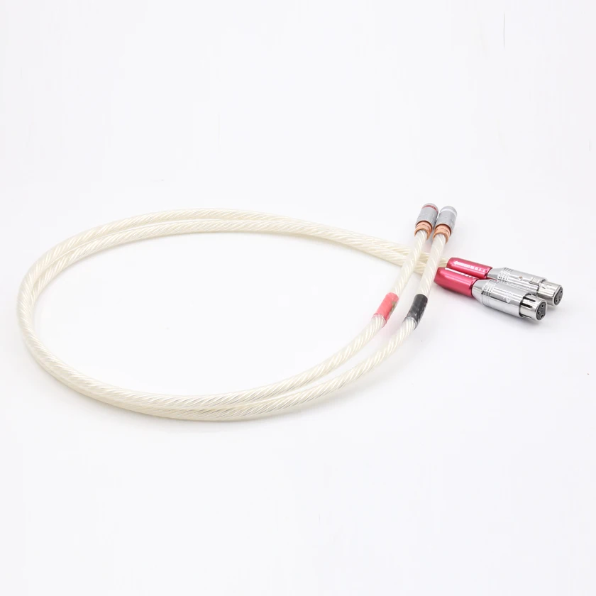

1Pair 1M Hi-End Silver Plated RCA TO XLR Plug Audio Interconnect Cable