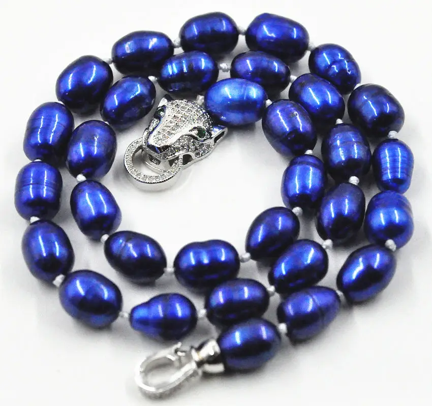 Новинка для детей от 6 7 мм Ожерелье из пресноводного культивированного синее