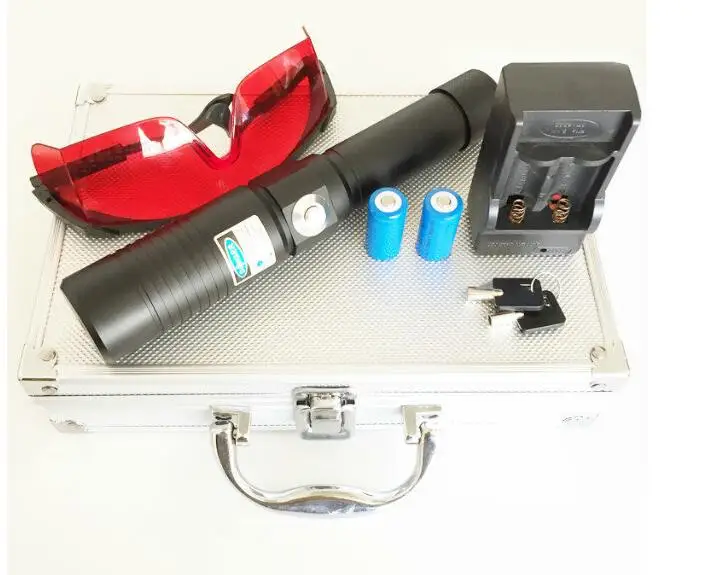 450nm High Power 30000mw Blue Laser Pointers Flashlight burn match candle lit cigarette wicked+Keys+glasses+gift box |