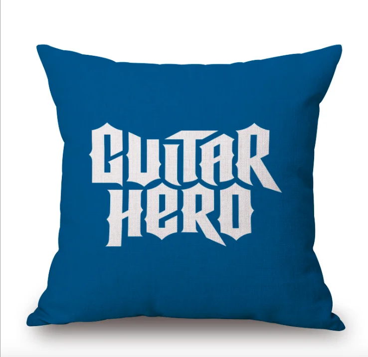 Ретро гитара Hero Rock Music наволочка для тела льняная кровати дивана подушка сиденья