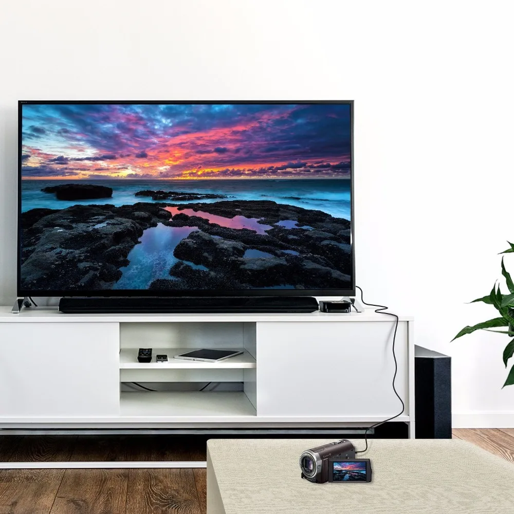 Кабель Micro HDMI (тип D) совместимый A) позолоченный (высокая скорость) поддерживает