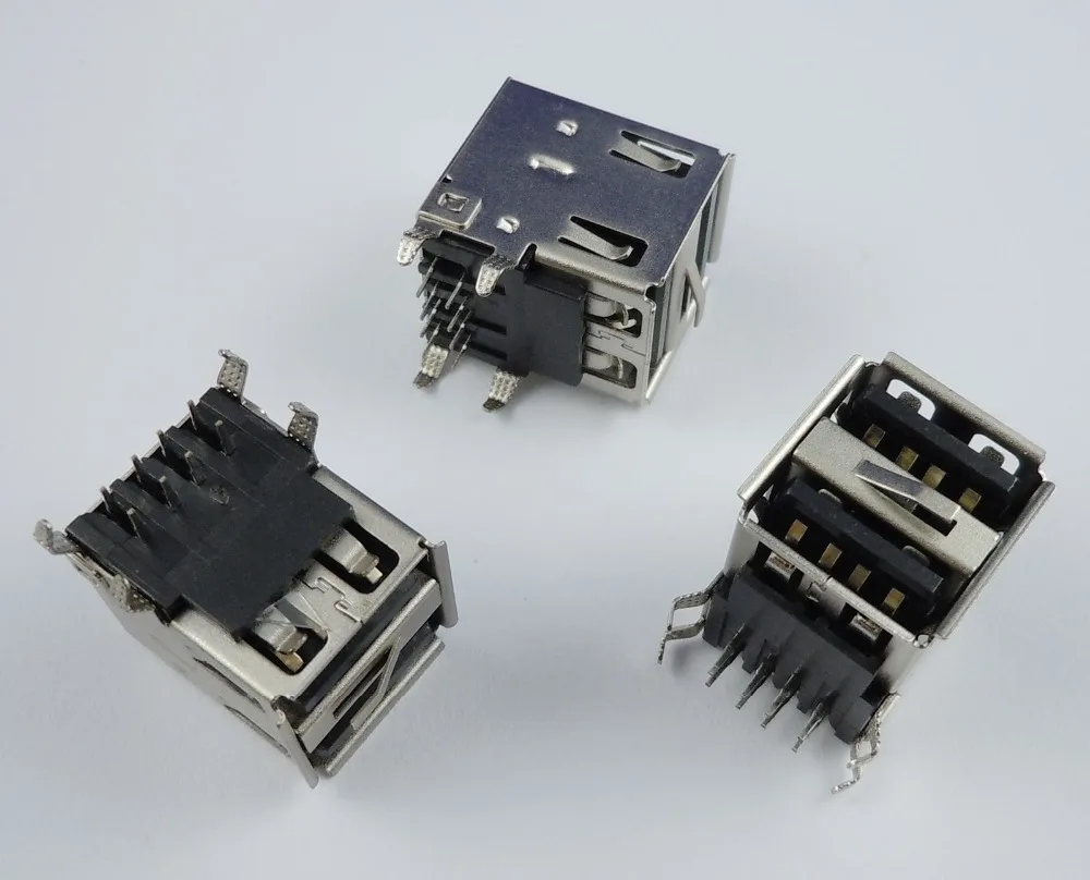 

5Pcs Dual USB 8 Pin Type-A Female Socket Connector DIY