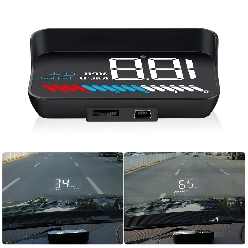 Buendeer M7 автомобиля HUD Дисплей OBD2 gps двойной режим Спидометр Тахометр головой вверх