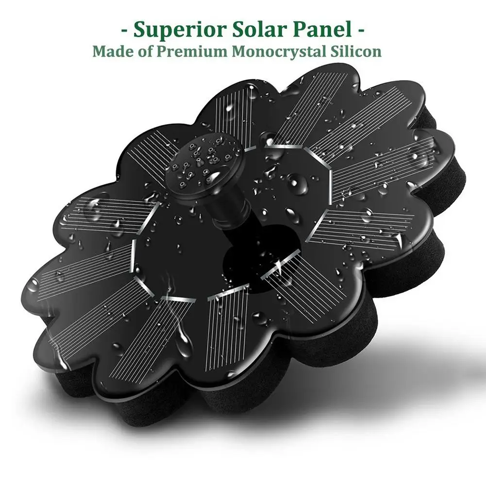 1.4W 6V Solar Water Pump Floating Panel Pool Solar Power Fountain Garden landscape Garden Pond Watering Kit Birdbath Fountain