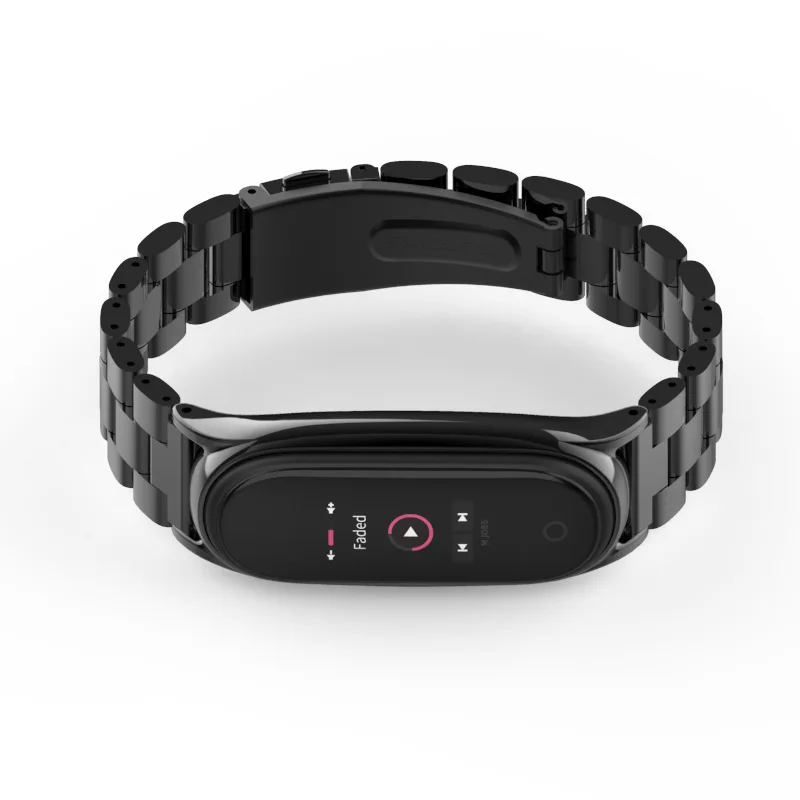 Высокое качество Смарт часы ремешок для Xiaomi mi band 3 браслет из нержавеющей стали с