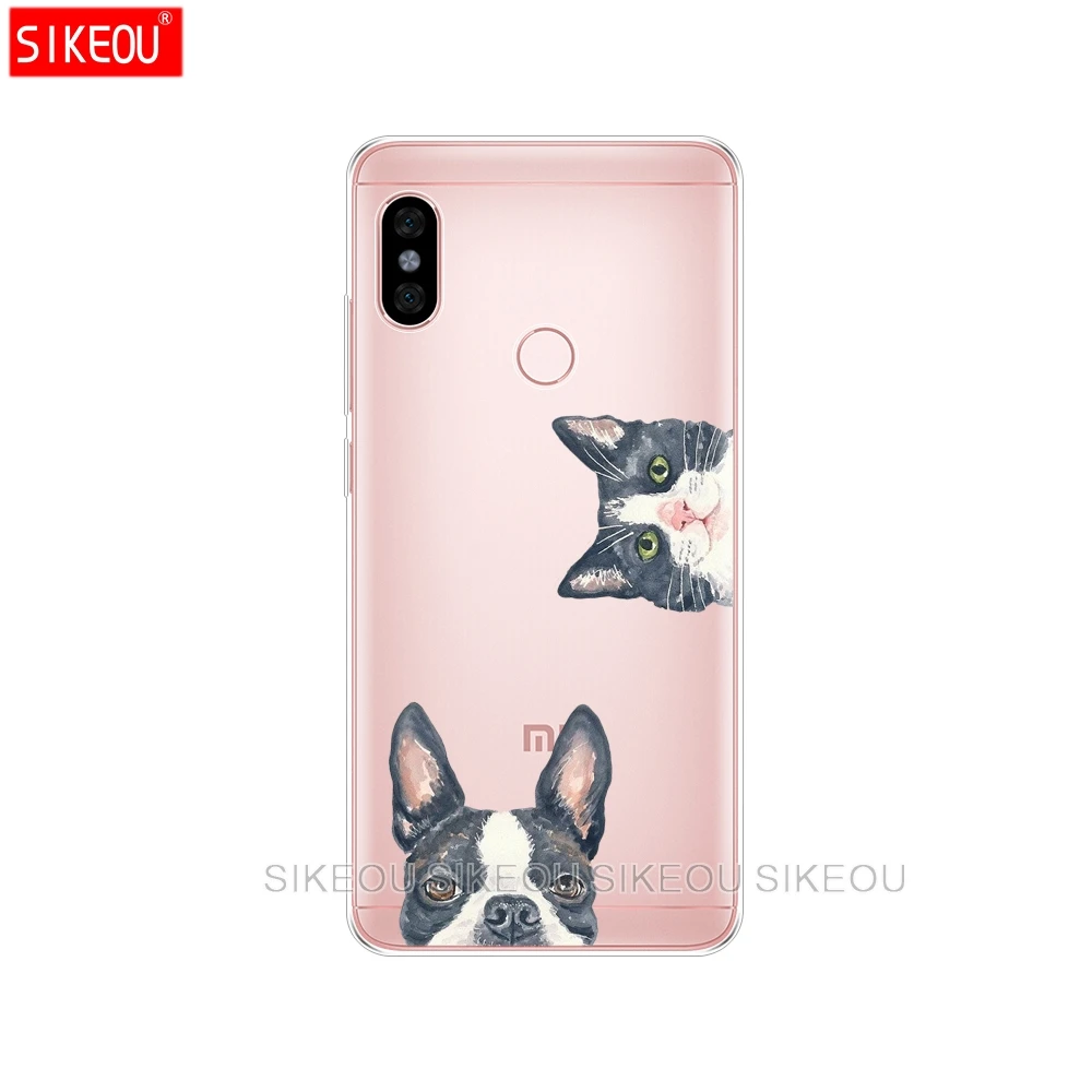 Силиконовый чехол для телефона Xiaomi redmi 5 4 1 s 2 3 3s pro PLUS note 4X 4A 5A собака и кошка Хаски