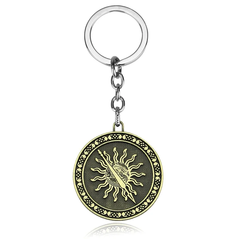 Bronze514 Игра престолов House Stark Baratheon Lannister Targaryen Arryn Tully Martell Tyrell Greyjoy брелок для ключей со значком - Цвет: Bronze514