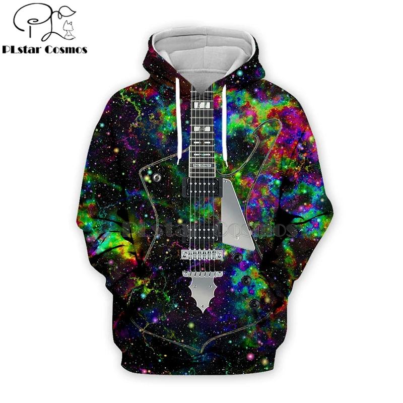 

PLstar Cosmos Guitar art Musical instrument 3D print fashion Autumn Winter hoodies hip hop style streetwear casual -8