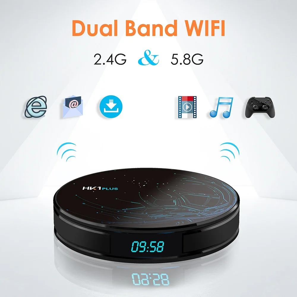 Умная ТВ приставка HK1 PLUS 4 Гб + 64 ГБ Android 8 1 четырехъядерный процессор Amlogic S905X2 Wi Fi