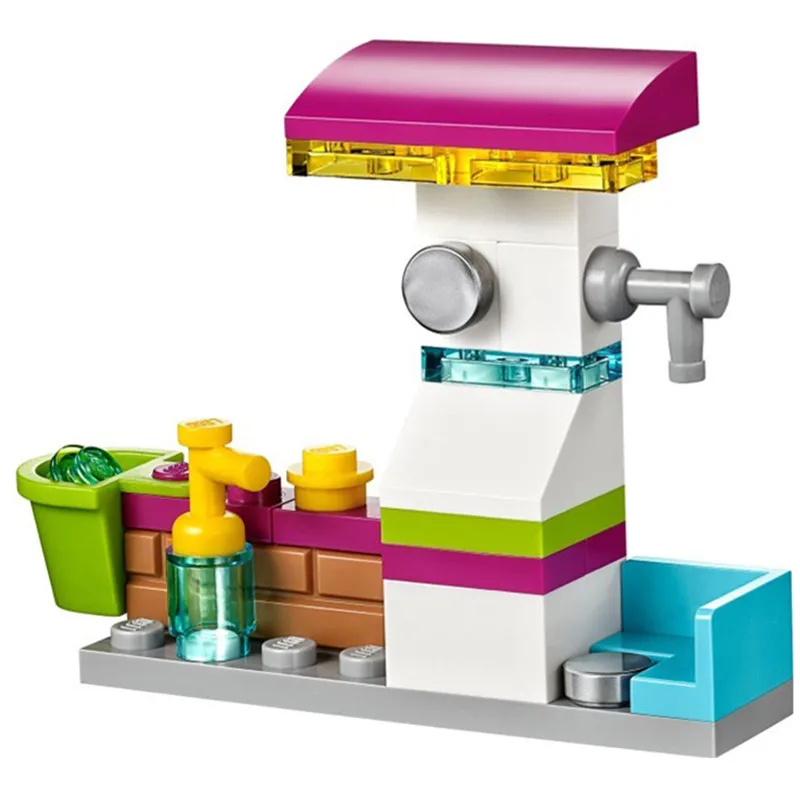 199 шт. друзья Мии Супер спортивный автомобиль АЗС Модель Строительный кирпич