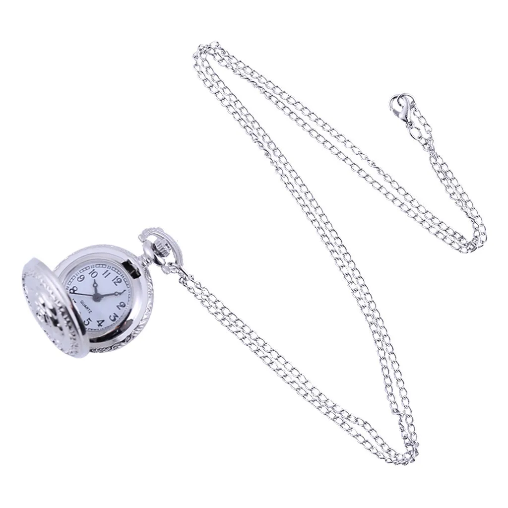 Оригинальные Модные карманные часы в ретро стиле с гравировкой кварцевые