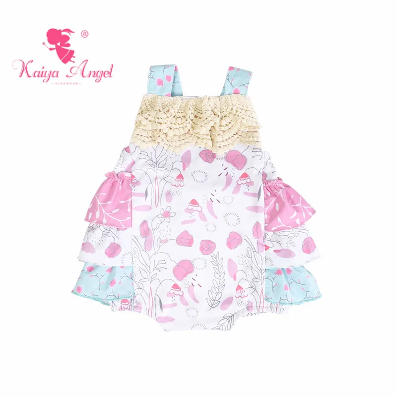 Kaiya Angel/летнее платье с цветочным рисунком для маленьких девочек розовое
