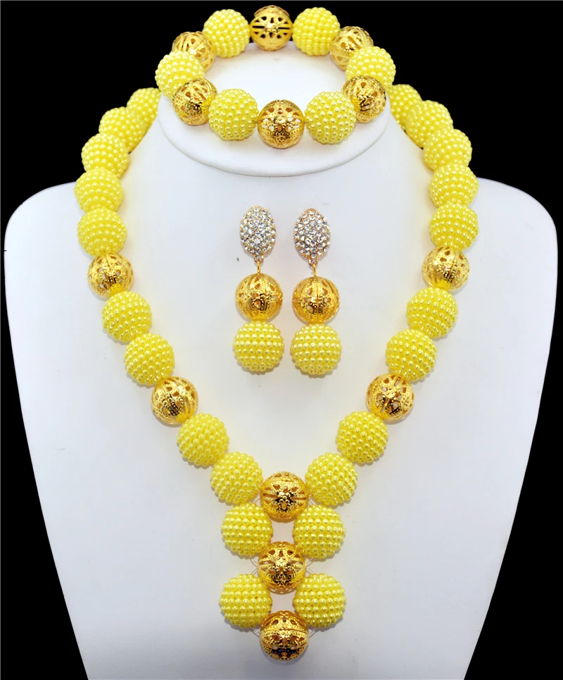 Розовый Красный жемчуг свадебные ювелирные изделия невесты костюмы Африка