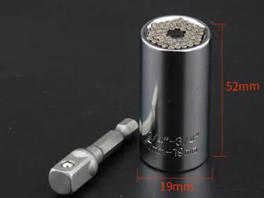 Универсальный Гаечный ключ голову комплект разъем рукавом 7-19 мм дрель втулка
