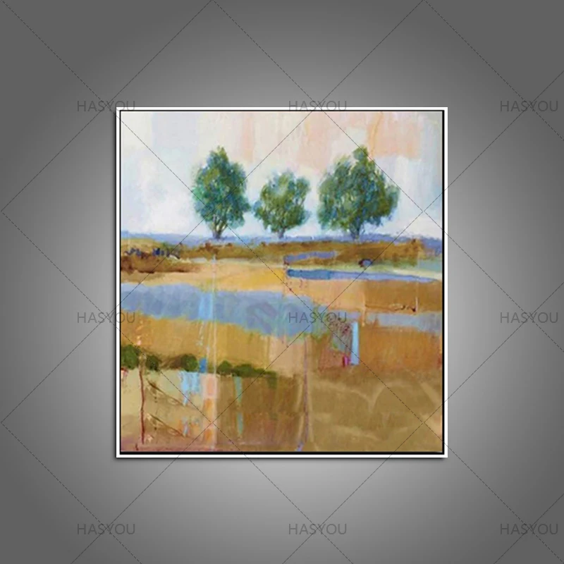 Лесная Весенняя фотография искусство на стене ручная роспись маслом холсте |