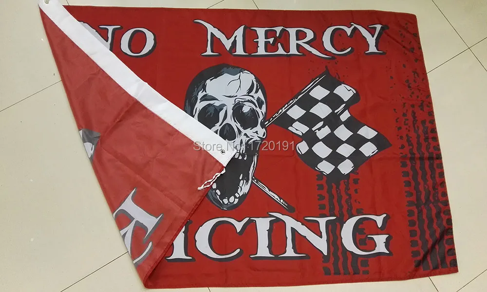 Гоночный пиратский флаг без милости 3 'X 5' для помещений и улицы многоцветный