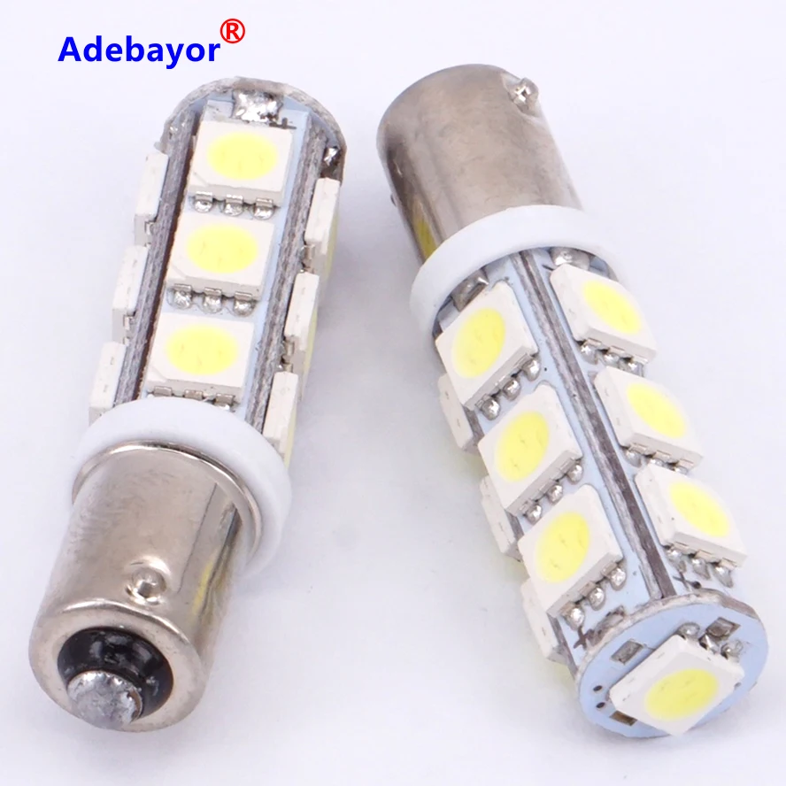 10 шт. Автомобильные светодиодные ламсветильник BA9S t11 5050 13 SMD 6523 1895 W6W T4W светильник