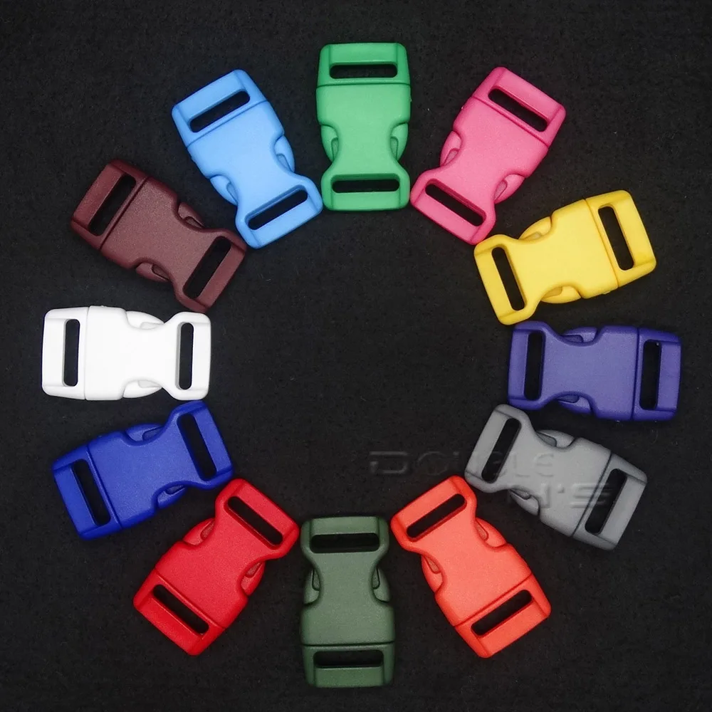 

20pcs/lot 5/8" Colorful Contoured Side Release Buckles for Paracord Bracelets