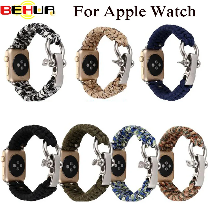 Открытый спортивный нейлоновый ремешок для часов Apple Watch 38 мм серии 1/2/3/4/5/6 40