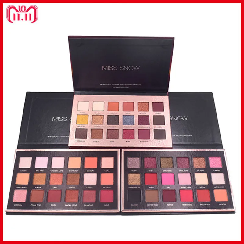 

Professional 18 Colors Earth Tone Matte Nude Color Eyeshadow Palette Smoky Makeup Cosmetics Lasting Shadow Palette Flash Pigment