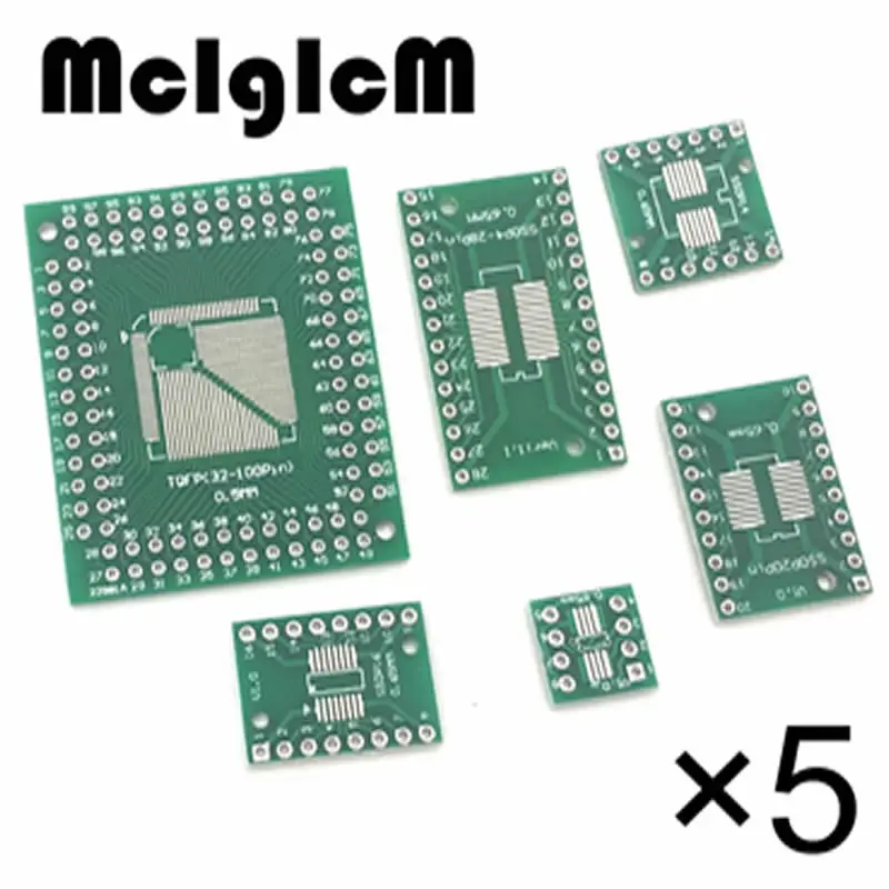 Комплект печатной платы MCIGICM 30 шт. SMD адаптер для DIP конвертер FQFP 32 44 64 80 100 HTQFP QFN48 SOP