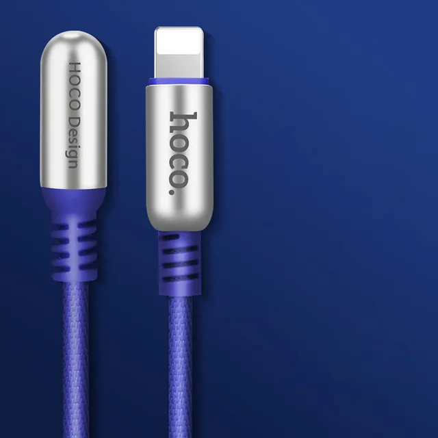 Blue HOCO 2.4A USB кабель для iPhone X Xr 5S 7 8 6s Plus Xs Max iPad кабель USB быстрая зарядка данных usb кабель для зарядки - Цвет: Blue