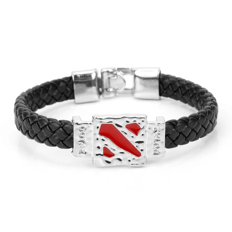 3 цвета игра сувенир ювелирные изделия Dota 2 браслет кожаный Dota2 логотип Keepsake