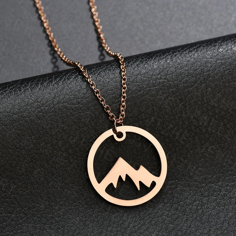 CJZBLXLX03746Mountain ожерелье с подвеской золотого и серебряного цвета минималистичное